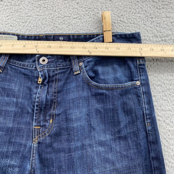 AG Adriano Goldschmied Men's Straight Jeans - Dark Blue - Picture 5 of 16